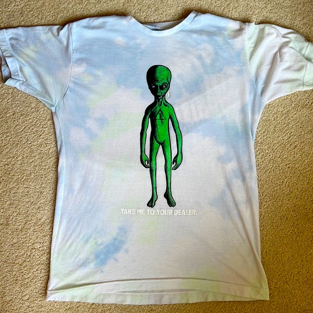 Flosstradamus - Take Me To Your Dealer - Alien Tie Dye TShirt - Size Medium